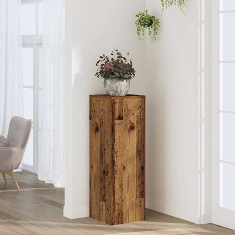 Pflanzenständer Altholz-Optik 33x33x100 cm Holzwerkstoff