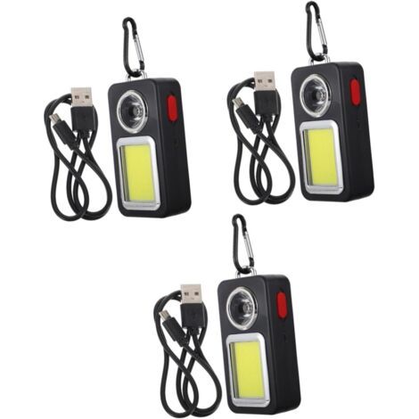 Lot de 3 lampes solaires d'urgence pour camping en plein air, lampe de camping à LED, lampe de travail, lampe de secours, lampe de camping à LED, lampe de poche rechargeable, porte-clés (1/5)
