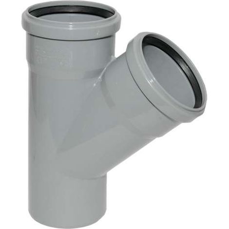 HT Abzweig mit Muffe und Gummidichtungen HT-Rohr DN 90/90 45° HTEA
