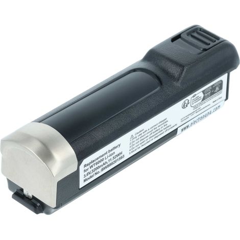 vhbw Batería compatible con Zebra RS6000, WT6000, WT60A0, WT6300 escáner códigos de barra, TPV (3200 mAh, 3,6 V, Li-Ion)