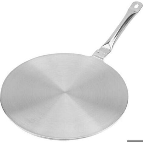 Diffuseur de chaleur pour plaques à induction 20 cm – Acier inoxydable – Poignée résistante à la chaleur – Compatible cuisinières