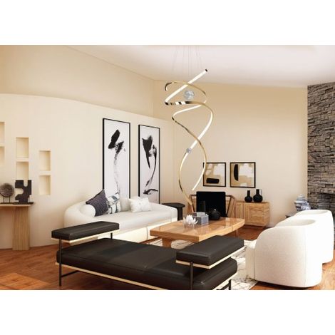 Lampada a sospensione Ritz LED oro 100W 3000K Maxlight
