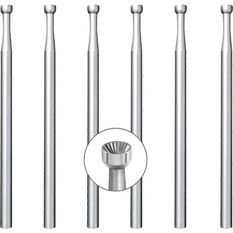 Lot de 6 fraises à arrondir rondes de 2,3 mm - Embouts à arrondir le fil à tige de 3/32 pouce (1/5)