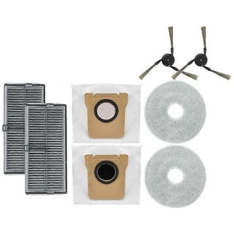 Accessoires pour robot aspirateur Xiaomi Mijia M40 : brosse latérale, filtre, sac à poussière et serpillière. (1/5)