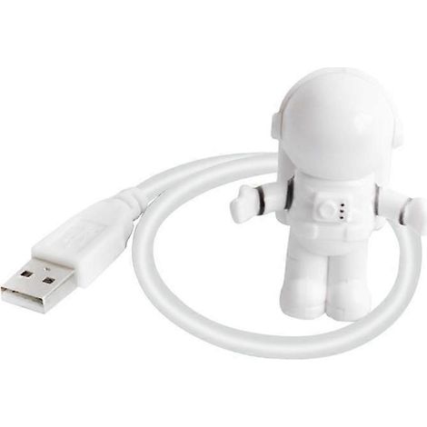 Mini veilleuse LED portable, lampe de table, tube USB en forme d'astronaute pour ordinateur portable/PC de lecture