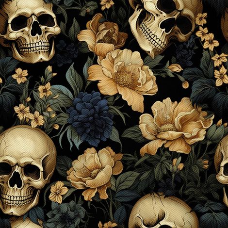 Tela Oxford decorativa para exteriores - Motivo de calavera I DX4838 (1/5)