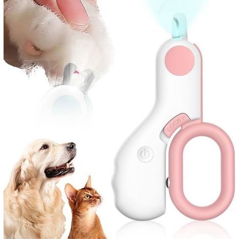 LED-Krallenschere für Katzen und Hunde, verbesserte Krallenschere zum Kürzen der Krallen Ihres Haustieres (Pink) (1/5)