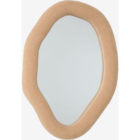 Specchio da parete 70x100 cm in tessuto bouclé Ceniro SKLUM            