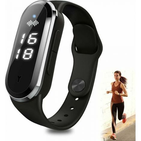 Braccialetto antizanzare a ultrasuoni nero, braccialetto antizanzare elettronico a ultrasuoni, orologio antizanzare, cinturino contapassi, regolabile con ricarica USB, riutilizzabile (1/5)