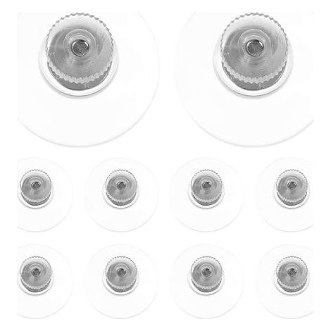 Lot de 10 ventouses transparentes en PVC avec écrou à vis pour vitres, murs, portes et fenêtres.-3.20X3.20X2.00CM (1/4)
