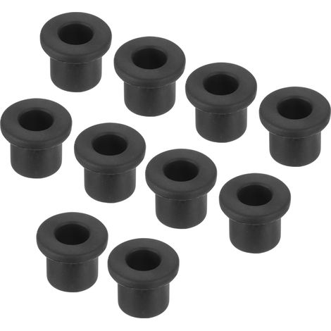 10Pcs Passe Fils en Caoutchouc en Forme de T Diamètre de Montage 10.5mm, ID 7mm, Hauteur 12mm Noir Protection d'Étanchéité Passe-Câbles Flexibles pour Tuyau de Câble (1/5)