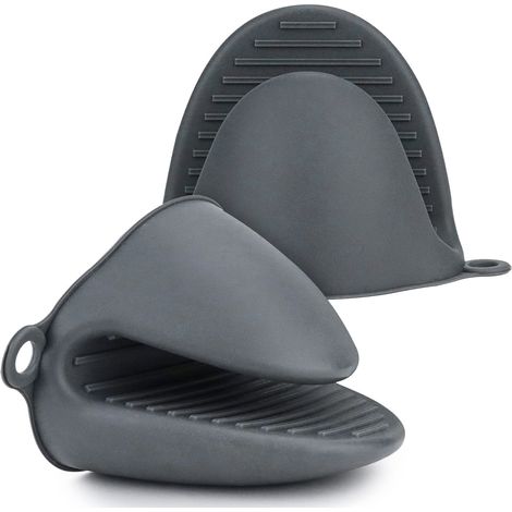 Guanti da forno in silicone per friggitrice ad aria, 1 paio di mini guanti da forno extra spessi, resistenti al calore e adatti per barbecue, cottura e cottura al forno.