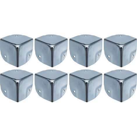 HMF 14966-09 Eckenschutz für Koffer, 8 Stück, 40 x 40, Silber verzinkt (1/4)