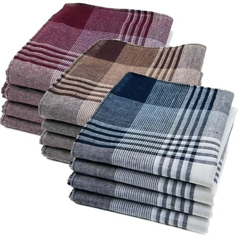 Lot de 12 mouchoirs de poche vintage pour hommes, accessoires de mariage