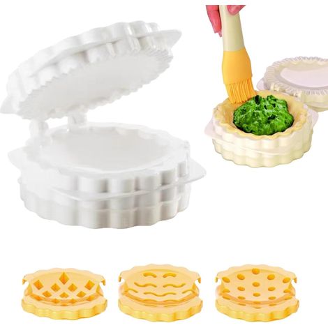 Machine à tarte, presse à tarte manuelle, Fabricant de moules à pâte, Machine à tarte de poche polyvalente à 3 formes, fournitures de cuisson (1/5)