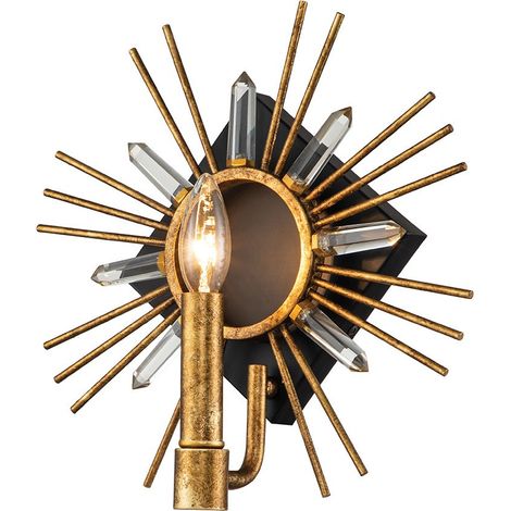 Elstead Sun King Lampada da Parete a Candela, Foglia Oro (1/5)