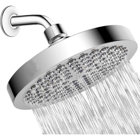 Duschkopf – Hochdruck-Regeneffekt – Hochwertiges Luxusdesign – Installation in 1 Minute – Leicht zu reinigen – Verstellbarer Ersatz für Badezimmerduschköpfe (6 Zoll rund) (1/4)