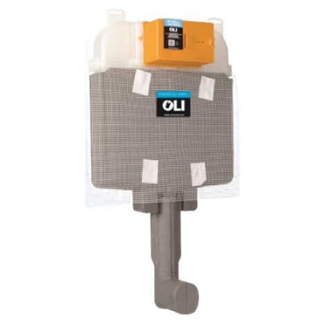 Cassetta di risciacquo da incasso per wc attivazione pneumatica predisposta per pareti in muratura doppio scarico 6/3 litri oli modello oli74 plus 601602 (1/2)