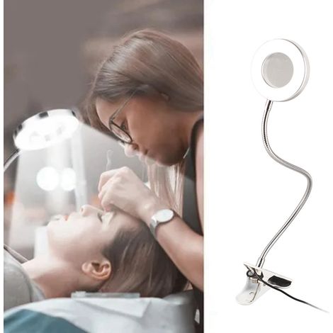 Lampe de lecture à pince, 48 LED, 5000K à 6500K, 5-10W, fixation ferme, flexible, protection oculaire, lampe de bureau, 5V 2A (1/5)