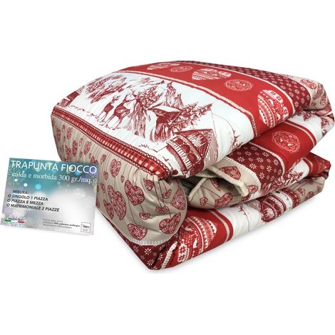 QUILT BOW © TYROL GERMAGNANO DUVET rouge made in Italy 2 PLACES