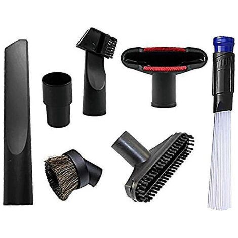 BARKBUSTERS Kit d'accessoires pour aspirateur de 32 mm (1 1/4 pouce) : brosses, accessoires de 32 mm et 35 mm (1 1/4 et 1 3/8 pouce) pour tuyau standard de 32 mm et 35 mm. (1/5)