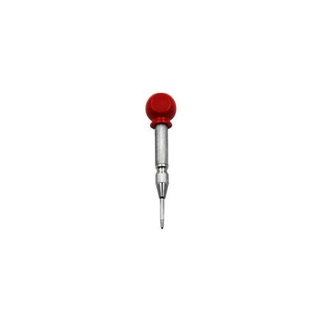 Herramienta de perforación semiautomática con punzón de resorte para marcar el orificio inicial (1 pieza, plateada con tapa) - Crezuo