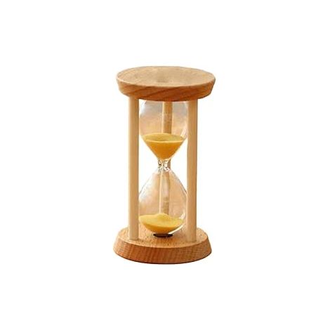 Sablier pour la mesure visuelle du temps, durée de 5 minutes, structure en bois, pour la cuisine, la salle de classe, les jeux, le brossage des dents et le bureau.-AquaForge (1/5)