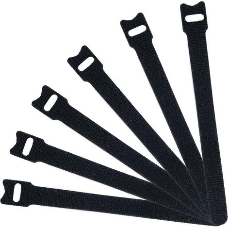 Attache-Câbles Réutilisable - Bande Velcro Auto-Accrochante 15,2 cm x 1,8 cm - Pour Câblage Domestique et Bureau - Lot de 50 (1/5)