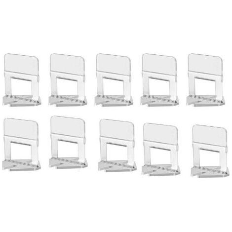 Set di 10 distanziatori per piastrelle da 1 mm, distanziatori autolivellanti professionali, kit di livellamento per la costruzione di pareti in ceramica. (1/5)