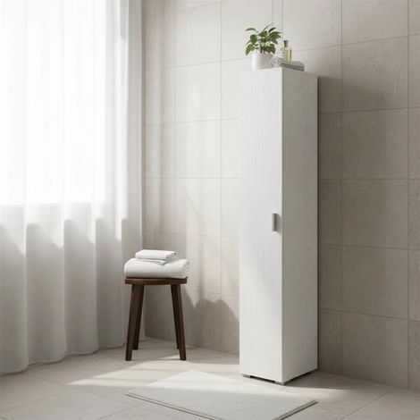 colonna multiuso 1 ante bianco fiammato 33,2x45,1x194,3 cm (1/3)