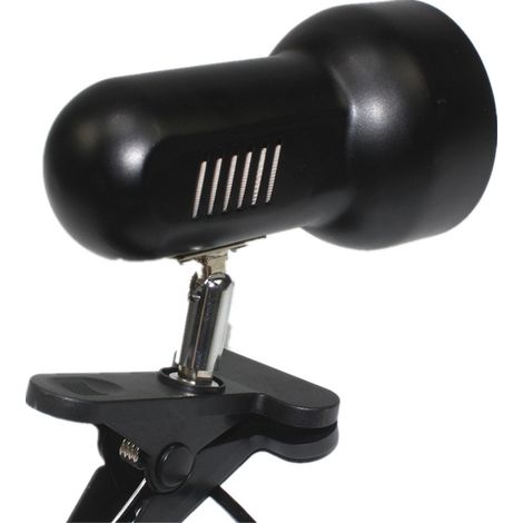 Porte Lampe de Table Lampe de Bureau à Pince Rotation de 360 Degrés Support Douille Ampoule e27 Base de Lampe avec Fil de Commutateur Tortue Terrestre Aquarium,Prise européenne(Noir)