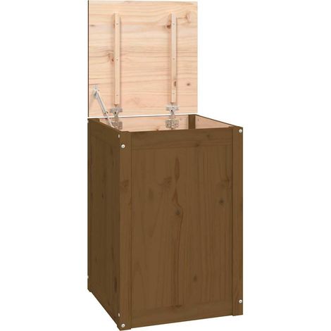 Maison Exclusive - Wäschetruhe Honigbraun 44x44x66 cm Massivholz (1/5)