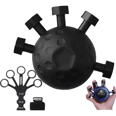 2 Entraîneur de main, silicone réglable, ABS ergonomique, sport musique rééducation