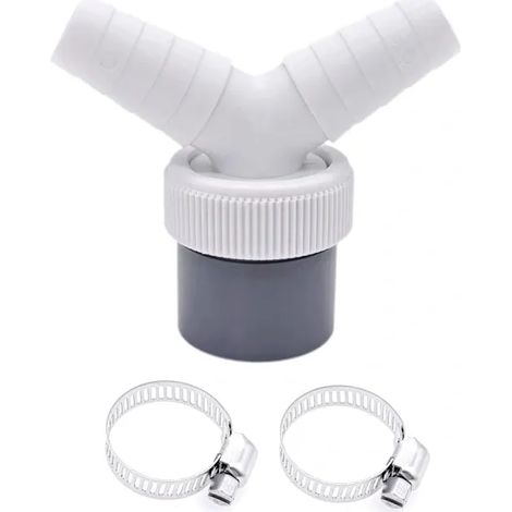 [KK] Connecteur de tuyau de vidange 2 en 1 pour lave-vaisselle et lave-linge, adaptateur de tuyau séparateur en Y à 2 voies. (1/5)