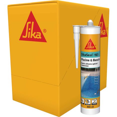 Silicone Piscine et Bassin - SikaSeal-163 - Blanc - Carton 12x300ml (1/5)