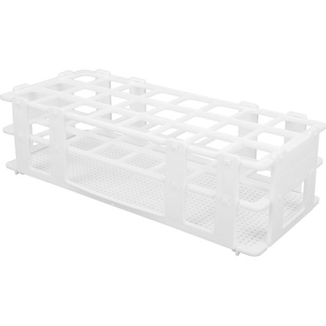 Support de tubes à essai en plastique 24 trous, détachable pour laboratoire, compatible tubes 25x25mm (1/5)
