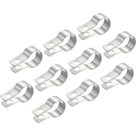10pcs Collier de Serrage Divisive Anneau Cintre Tuyau Sangle Ajustement 1"(25 mm) Métal Tuyau Colliers Plafond Montage Tuyau Support Support pour Tuyau Tube (1/4)