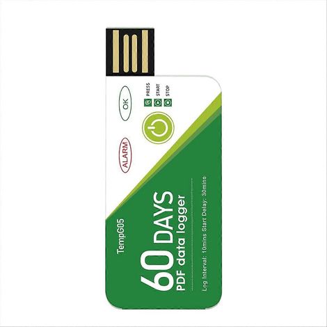 Enregistreur de données numérique avec sonde de température et alarme, prise USB