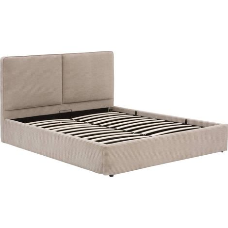 Lit coffre Wonta rectangulaire 160x200cm gris - Atmosphera créateur d'intérieur (1/5)