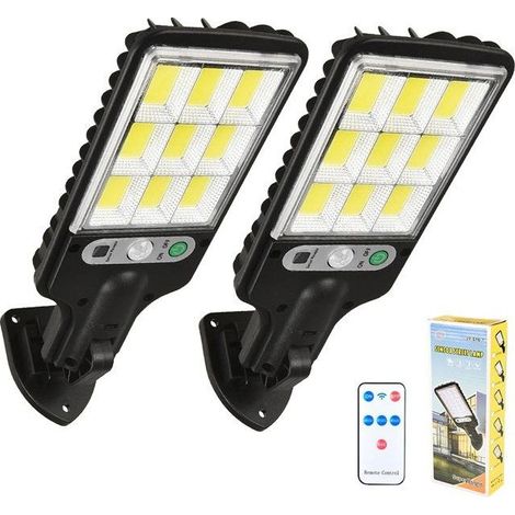2er-Set Solar-Außenleuchten, 3 Beleuchtungsmodi, IP65 wasserdicht, Bewegungsmelder, Weitwinkelbeleuchtung, für den Garten (1/5)