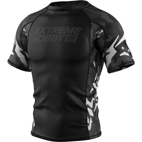 Extreme Hobby Rashguard Kurzarm Black Panther Schwarz-Weiß L