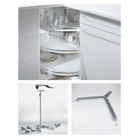 [GEBRAUCHT] B-Ware HETTICH Küchenunterschrank Eckschrankdrehbeschlag Revo 90° 800mm silber Stahl (1/2)
