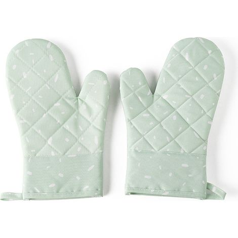 Home Fabric Microwave Silicone Gloves. Thick Insulation. Kitchen Baking Oven Anti-scalding Gloves. (1/2)