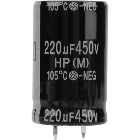 Kit de 10 condensateurs électrolytiques radiaux 450 V 220 µF (25 x 40 mm) (1/5)
