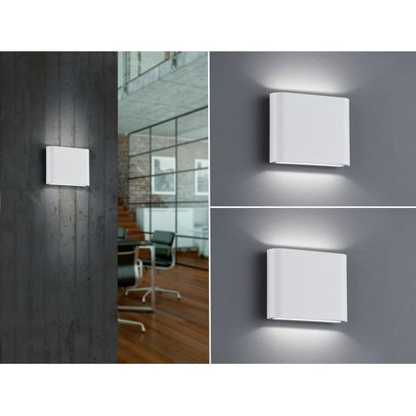 2er SET LED Außenwandleuchten Up and Down Light Weiß, Breite 11,5cm (1/5)