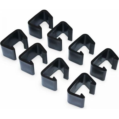 Clips de fixation pour meubles Meubles Plastique Pinces Canapé en Rotin Connecteur De Canapé pour meubles de jardin,canapé,patio,meubles-8 Pcs(Noir) (1/5)
