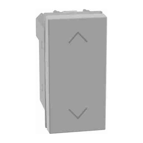 BTIJG4037N Pulsante doppio 1P (NO) + 1P (NO) 10 A - 250Vac interbloccato - 1 modulo - grigio