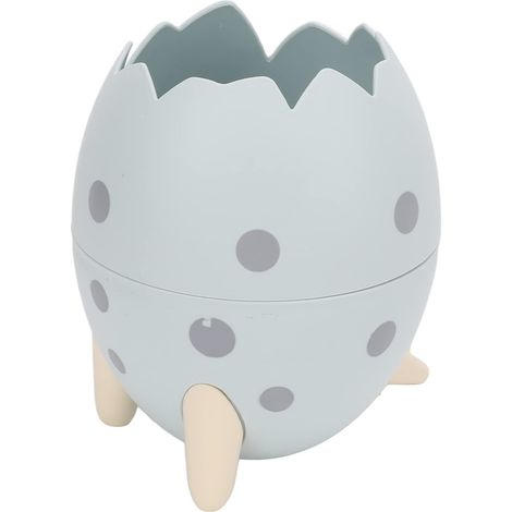 Porte-crayons en forme d'œuf de dinosaure, boîte de rangement compacte avec ouverture et structure détachable en PP, idéale pour la maison, le bureau ou l'école (bleu). (1/5)