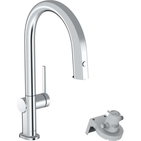 Hansgrohe Aqittura M91 - Grifo de fregadero con caño extraíble y filtración, sBox, cromo 76826000 (1/5)