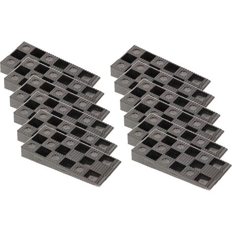 KOTARBAU Lot de 25 cales de montage en plastique 94 x 44 x 14 mm pour fenêtre, porte, cadre de fenêtre, noir (1/5)